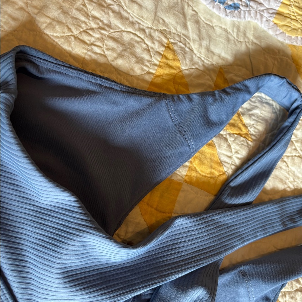 Fabletics Ribbed Blue Bralette - Picture 3 of 4